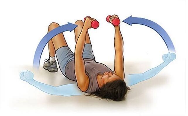 mga ehersisyo na may dumbbells para sa pagpapalaki ng dibdib